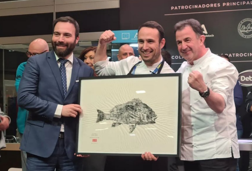 Javier Ruiz, de La Milla, gana el concurso «Cocinando el Mar» en Madrid Fusión