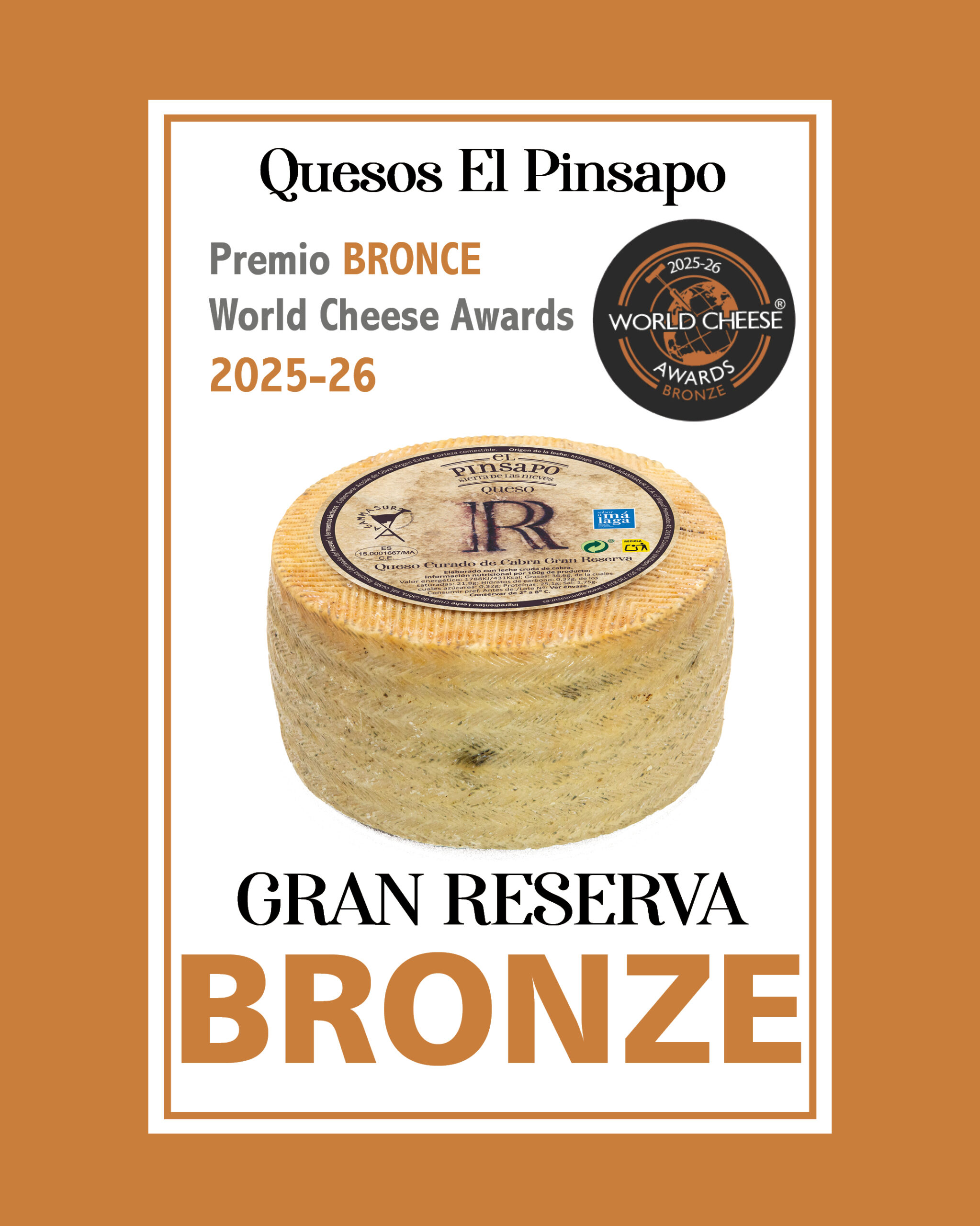 queso agamma WCA 25 bronce gran reserva px