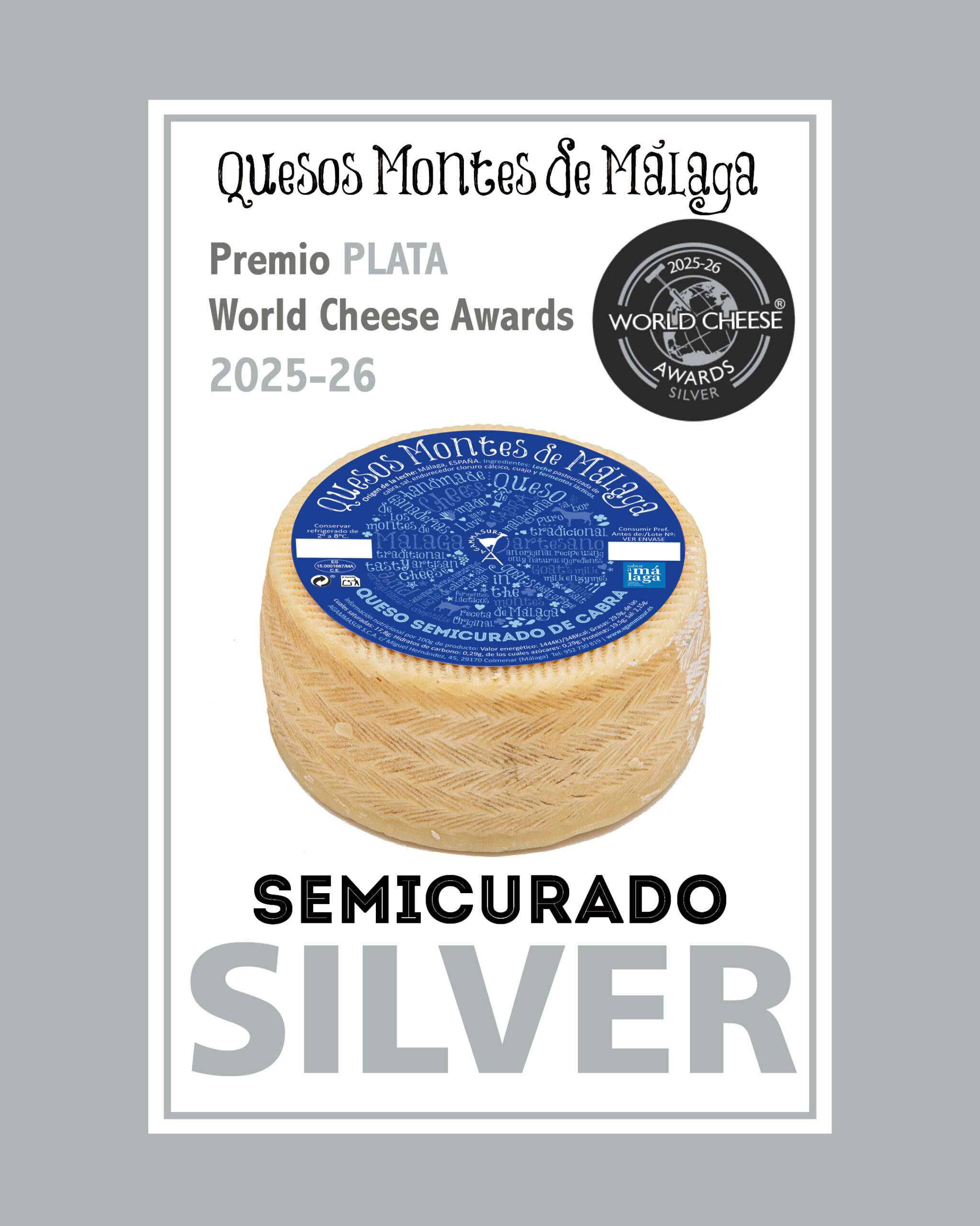 queso agamma WCA 25 plata semicurado